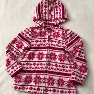 5T Pink Floral and Tribal-like Design Hoodie
